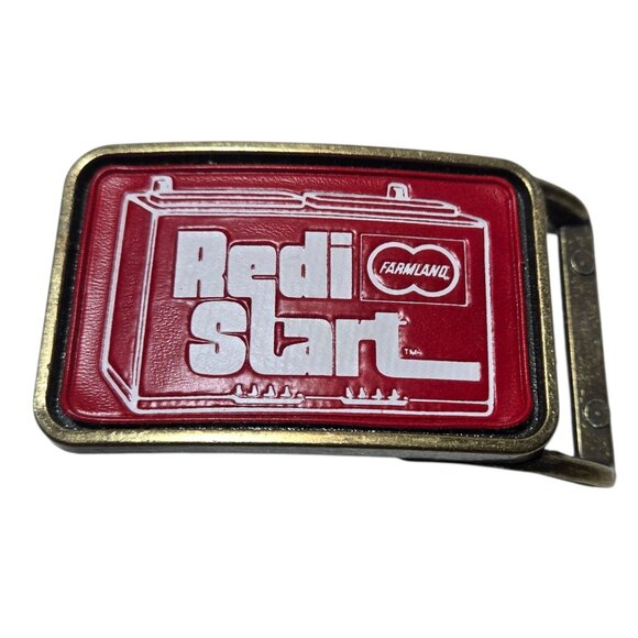 Redi Start Farmland Belt Buckle RediStart Advertising Promo Collectible Western - Picture 12 of 14